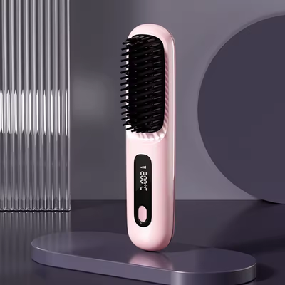 Hot Cordless Rechargeable Mini Hair Straightener - Go Brush Pro