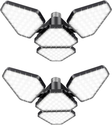 2 Pack 120W Adjustable LED Garage Light Bulb 15000LM E26/E27 6500K