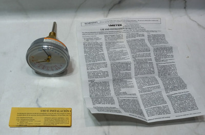 Ametek/US Gauge 2-1/2'' Fig No. PT1088K 0- 75 PSI  60-320°F  1/4'' ANPT