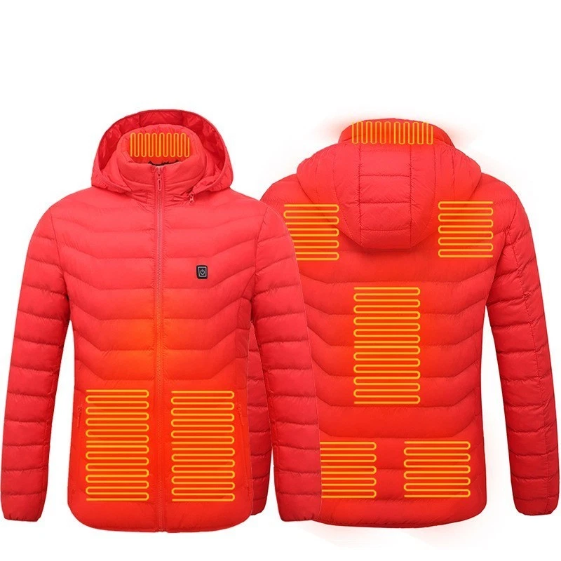 Men's USB Heated Winter Jacket | Electric Thermal Coat | 3 Heat Levels | Hooded - product detail image 9