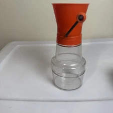 Vintage 70s Retro Orange Androck Manual Nut Grinder Made in USA Crank Mill