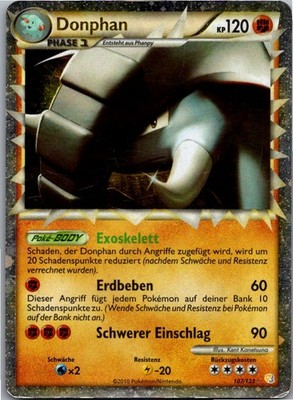 Pokémon Donphan 107/123 Holo - HeartGold & SoulSilver - Deutsch 2010