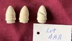 LOT OF 3 FIRED CIVIL WAR BULLETS .40 Caliber