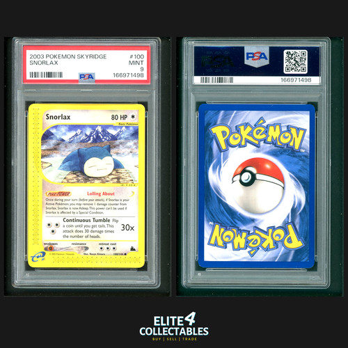 Snorlax graded PSA 9 for sale on eBay