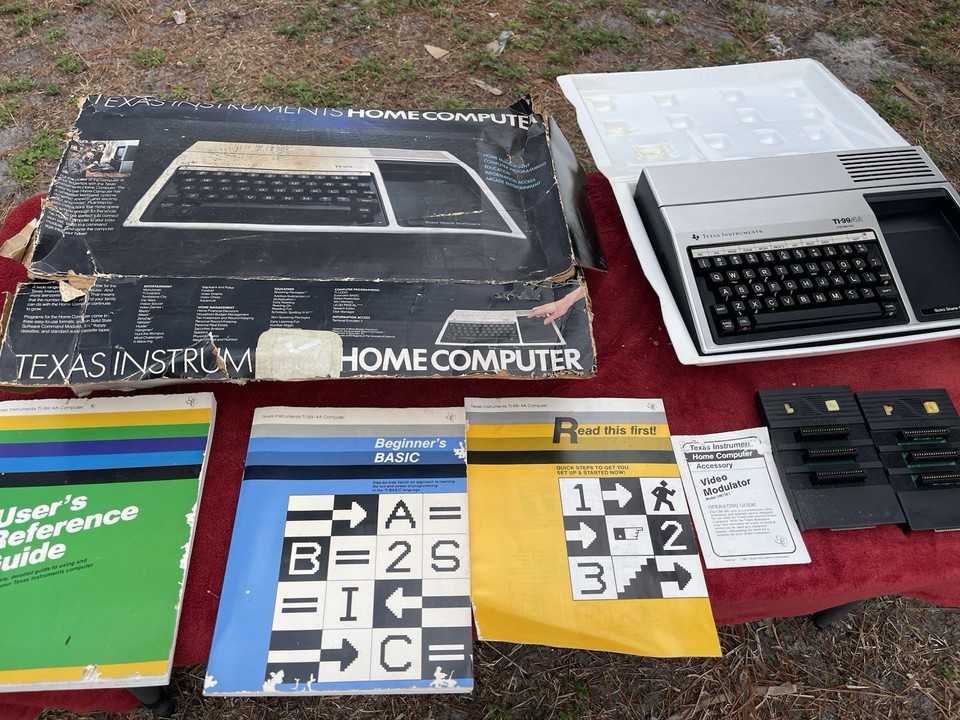 Texas Instruments TI-99/4A Home Computer Original Box W/Power Supply ...
