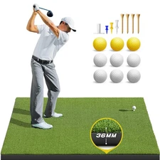 Golf Mat 36mm Thickened: 5x4ft Heavy-Duty Golf Hitting Mats Practice Outdoor/Ind
