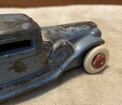 Pair Vintage Antique 4-1/2” Slush Mold Diecast Barclay Coupe Cars - Picture 15 of 16