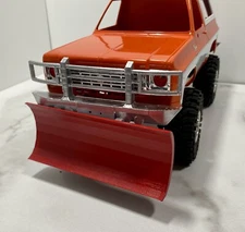 Front and Back Bumper For FMS 1:24 FCX24 K5 RC Crawler With PLOW Chrome Painted