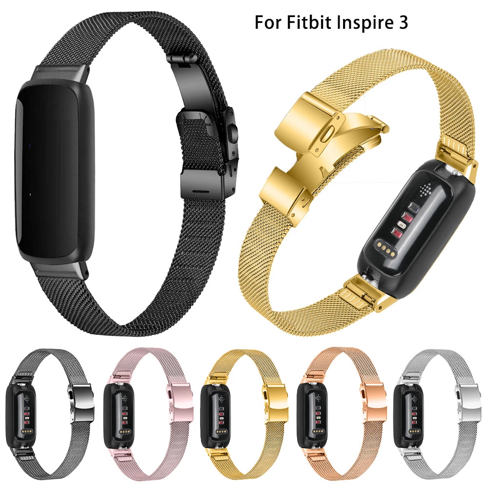 For Fitbit Inspire 3 Smart Watch Band Stainless Steel Metal Wrist Strap  Bracelet