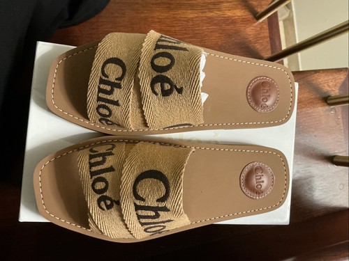 Chloe Woody Slide Sandal NIB Sz 39 US 9 Dark Tan - 第 3/3 張圖片