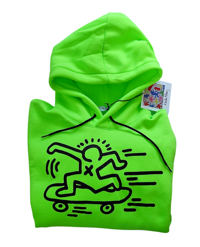 Felpa con Cappuccio Keith Haring TG S colore Lime Fluo | eBay