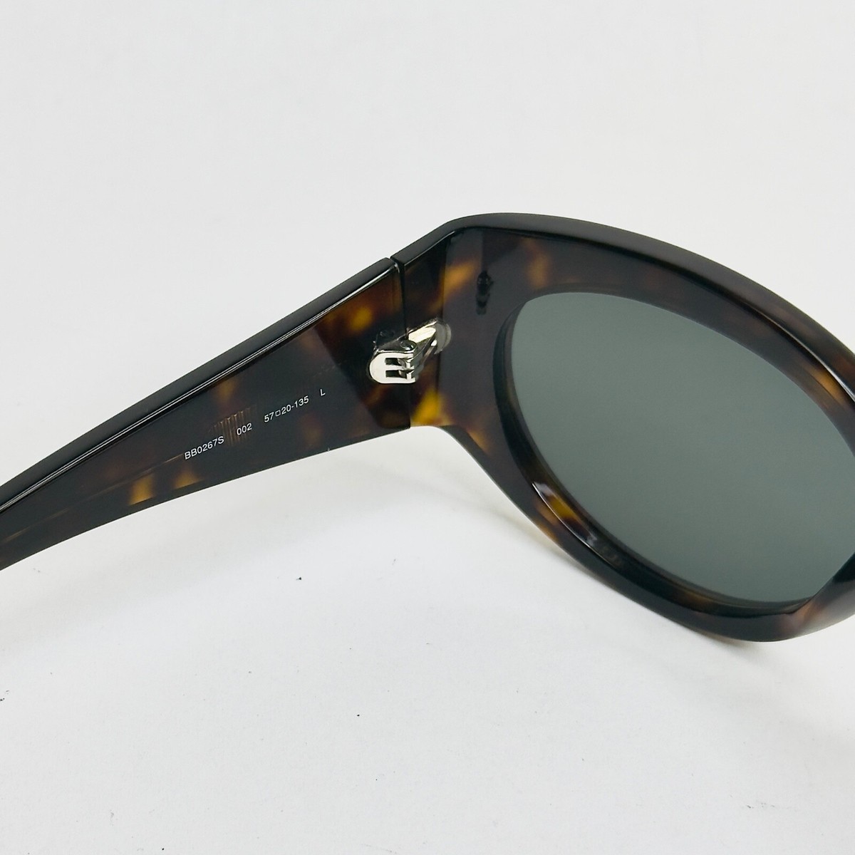 BALENCIAGA Oval 0267 Brown Havana Fashion Logo Sunglasses BB0267S