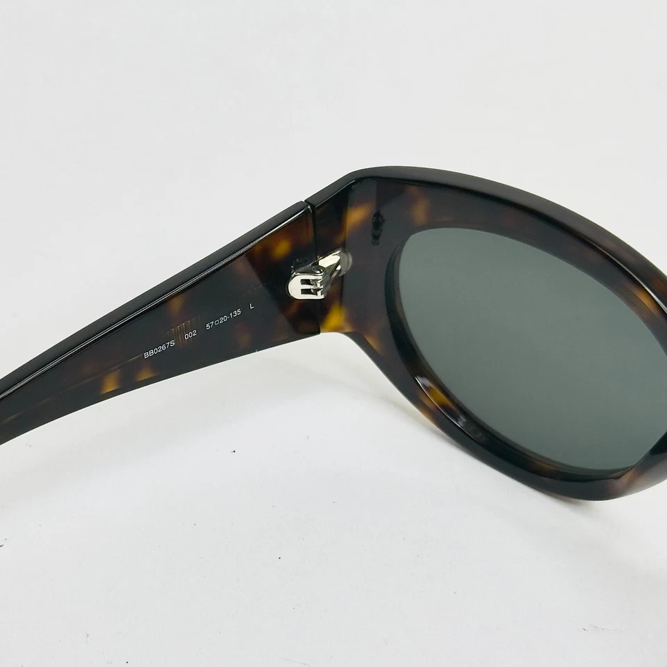 BALENCIAGA Oval 0267 Brown Havana Fashion Logo Sunglasses BB0267S 002 Authentic - Image 3 of 4