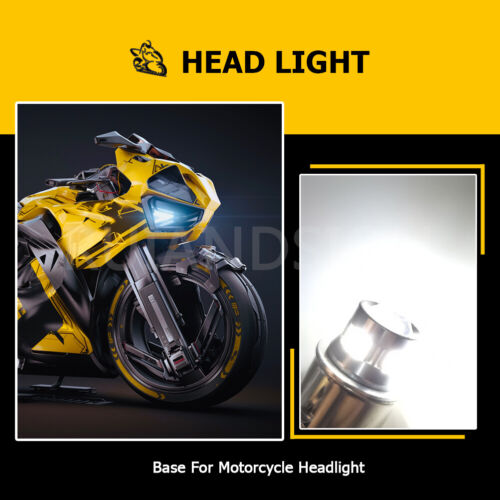 12V 24V BA20S LED White 6000K Headlight Bulb For Motorcycle Moto Scooter ATV - Picture 8 of 9