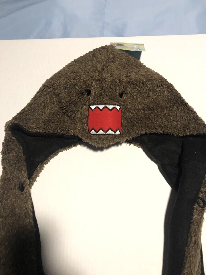 RARO Sombrero de Peluche de Piel Domo-kun Ushanka Kawaii Y2K Domo ¡¡Nuevo!! Con bufanda/mitones Foto 2 de 4