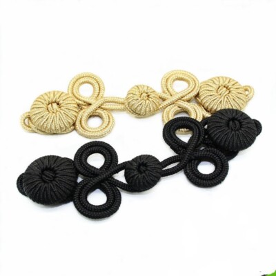 1 Pair Large Chinese Frog Fasteners Closure Button Knots Craft 17.5 5.6cm