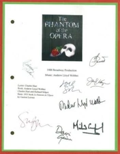 PHANTOM OF THE OPERA BROADWAY MUSICAL 1986 SIGNED SCRIPT RPT ANDREW LLOYD WEBER