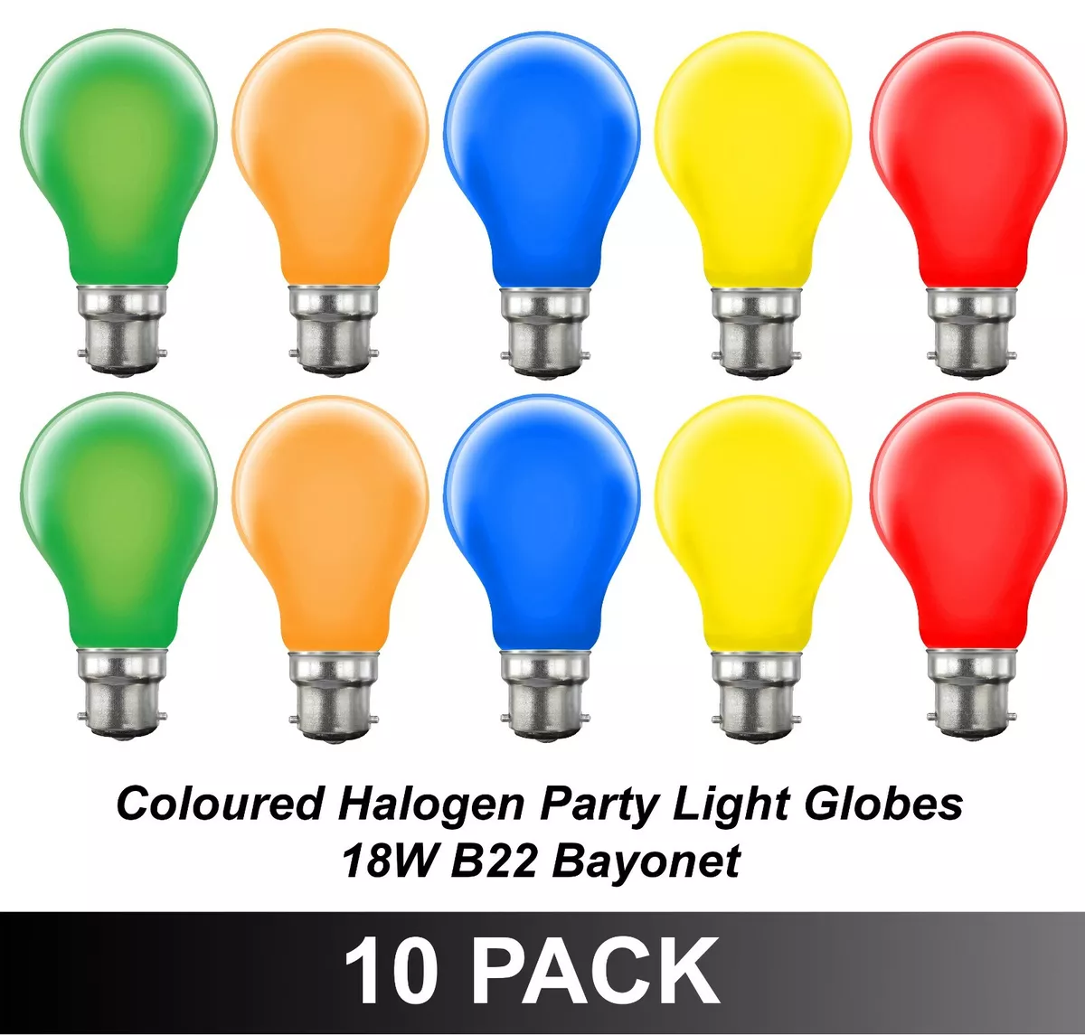 Coloured light bulbs bayonet cheap fitting