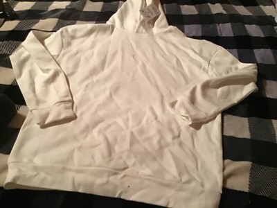 Zara hooded white sweatshirt new tags large 5584/414/251 | eBay