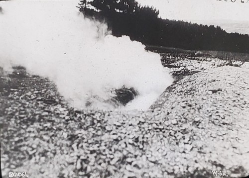 WWI Ära, Grabenkampf und Gas, magische Laterne Glasdia