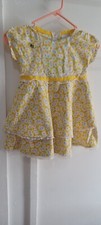 Easter Daisy dress Vintage 1980  s Handmade Flower Print Girls Dress Sz 5