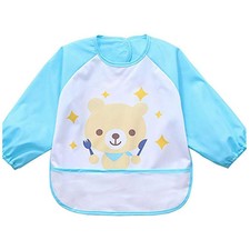 Long Sleeve Waterproof Apron Bib Baby Toddler Feeding weaning Painting burp Kids