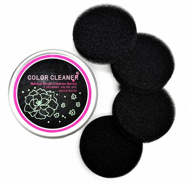 Makeup Brushes Color Removal Sponge Kit with 4 Replacement ...