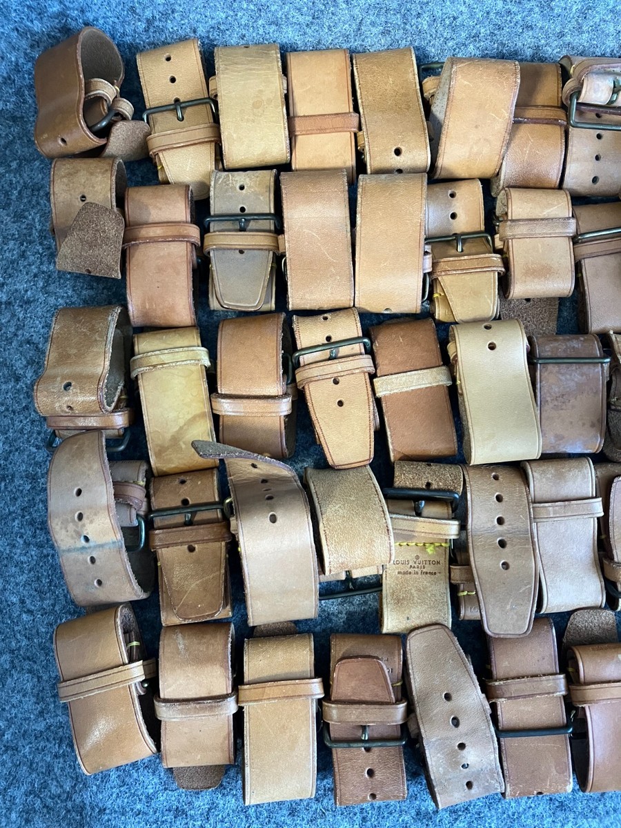 e12 極美品　Louis Vuitton チェック柄 ネクタイ　ロゴあり ルイヴィトン 美品 シルク ネクタイ ダミエ LVロゴ 刺繍 茶 IBO24