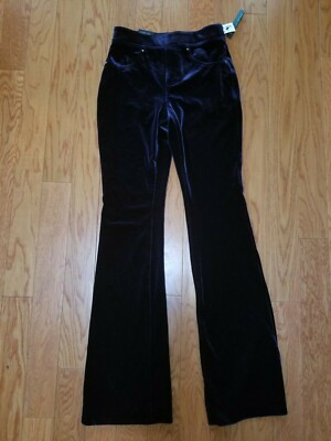 INC INTERNATIONAL CONCEPTS NAVY BLUE VELVET FLARE