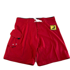 MAUI RIPPERS 4-WAY STRETCH BOARD SHORTS Swim Trunks Surfing 38" Lifegard Red