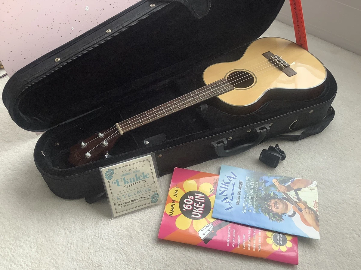 Lanikai Tenor Ukulele Model S T with Hard Fabric Case Strings