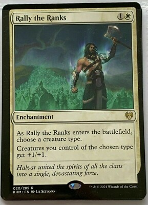 RARE Rally the Ranks KAldheim Magic the Gathering MTG CCG Trading Card Game