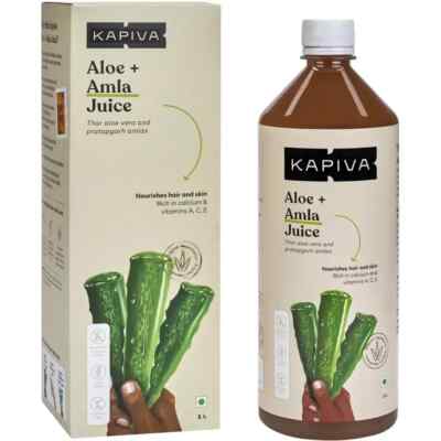 Kapiva Ayurveda Aloe + Amla Juice (1liter) Free Shipping World Wide