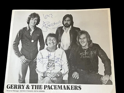Gerry and the Pacemakers Signed Autographed Promo Card - Imagen 1 de 3