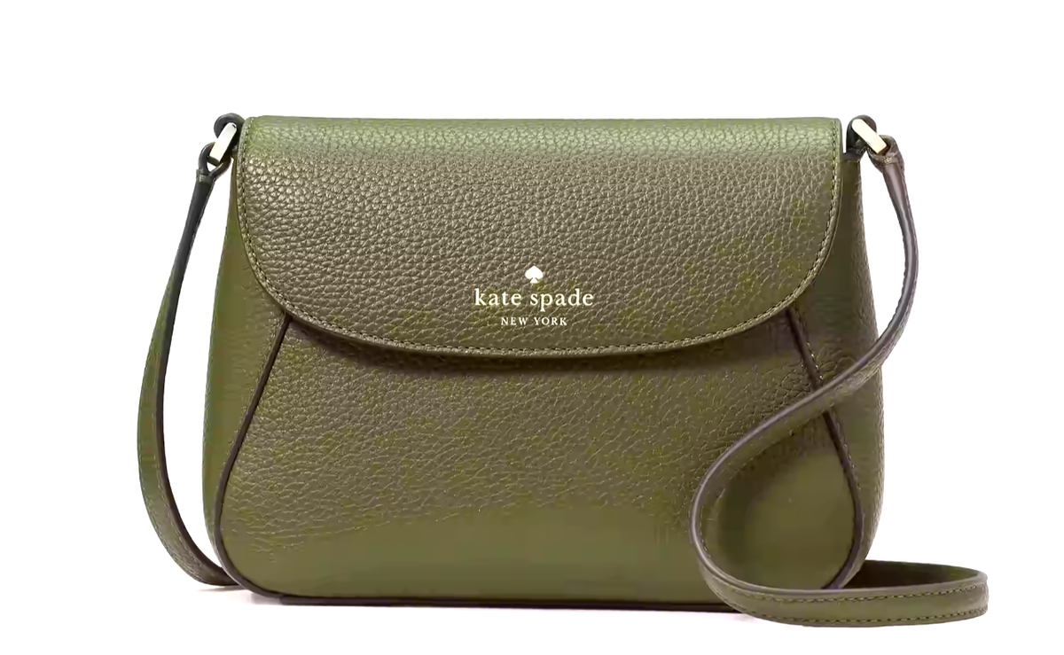 Pocket shoulder Accent Bag／コーデュラカーキ New Kate Spade Monica Small Flap Crossbody Leather Enchanted Green