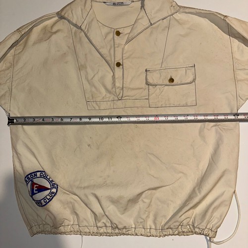 Emerson College Sailing Club Sailor Jacket VTG Cotton Made in Sweden Sz Md Patch - Picture 11 of 21