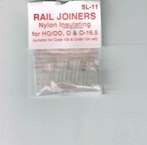 PECO SL-11 HO/OO INSULATED TRACK JOINER SUIT ONLY CODE 100 RAIL