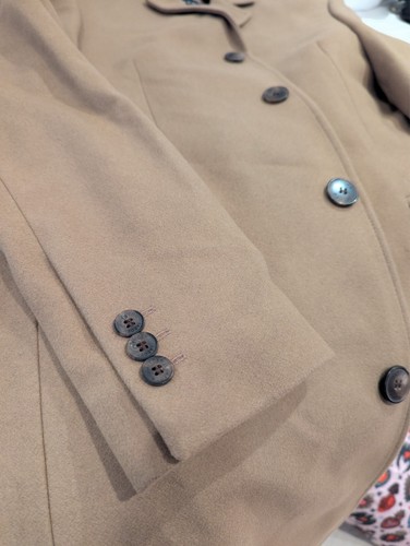 Jaeger Wool cashmere blend Camel Overcoat size small - Picture 5 of 7