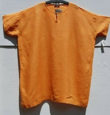 NWT Eskandar MANGO Light Weight Linen 39” Long Tunic Dress O/S 