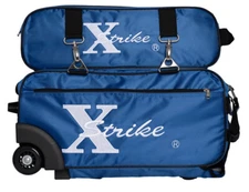 New Blue  2 Ball Tote Roller W/ Locking Handle Will Fit In Locker Free Shipping