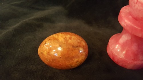 Vintage 7 Polished Easter Egg Lot - Marble Alabaster Eggs - Ceramic - Wood - Picture 4 of 10
