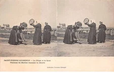 56 - SAINT PIERRE QUIBERON - SAN57086 - La Plage et le Quai - Femmes de Sailors