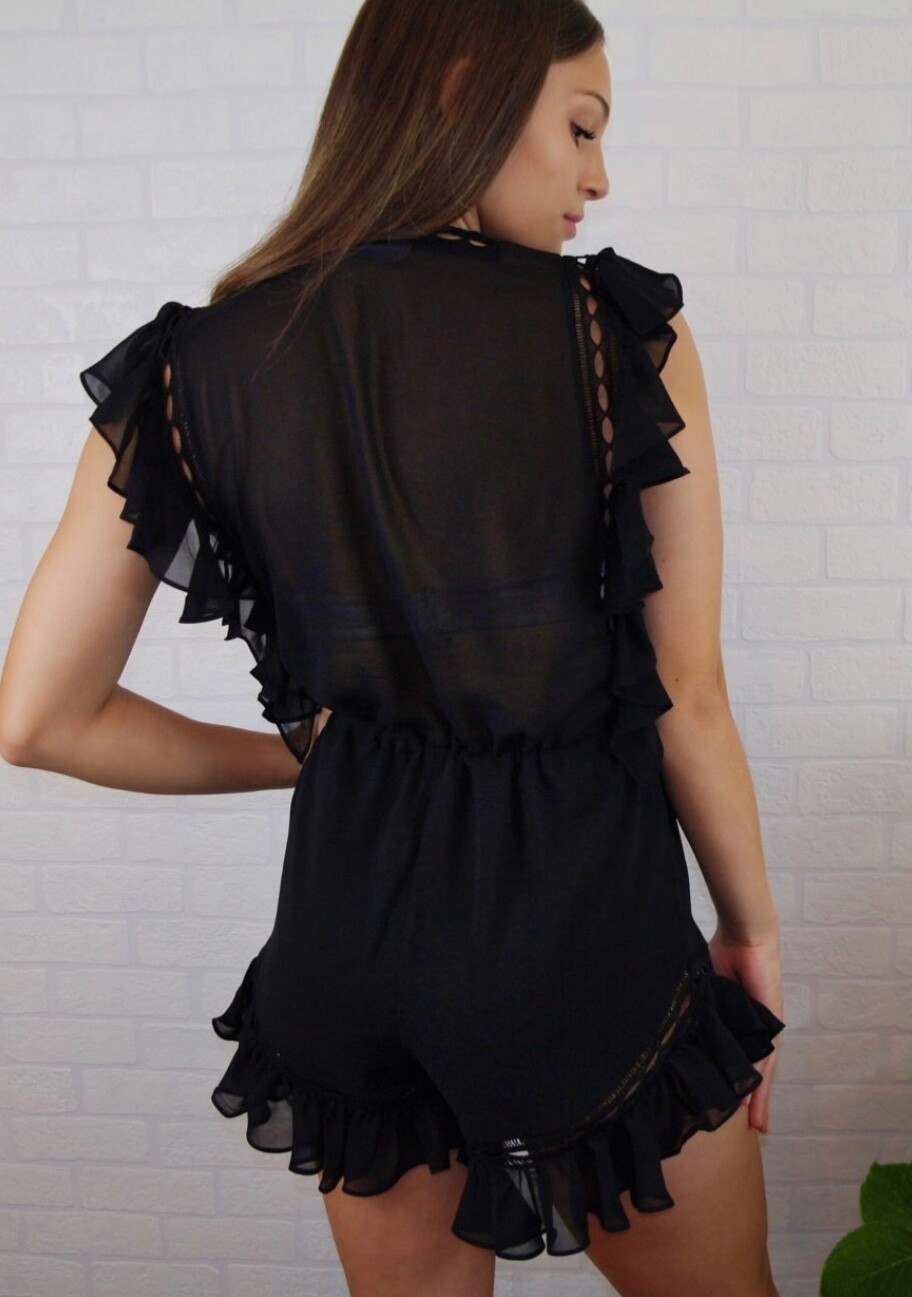 Shona Joy Eclipse Drawstring Playsuit Size Au 8, … - image 3