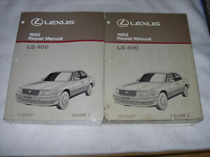 1992 LEXUS LS400 SERVICE MANUAL SHOP REPAIR WORKSHOP LS 400 | eBay