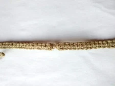 Anklet Natural Macrame  Hemp  Unisex 11"Adj  Eco Friendly  US Seller New