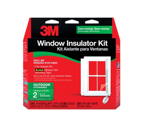 3M Clear Outdoor Window Film Insulator Kit 62 in. W x 84 in. L