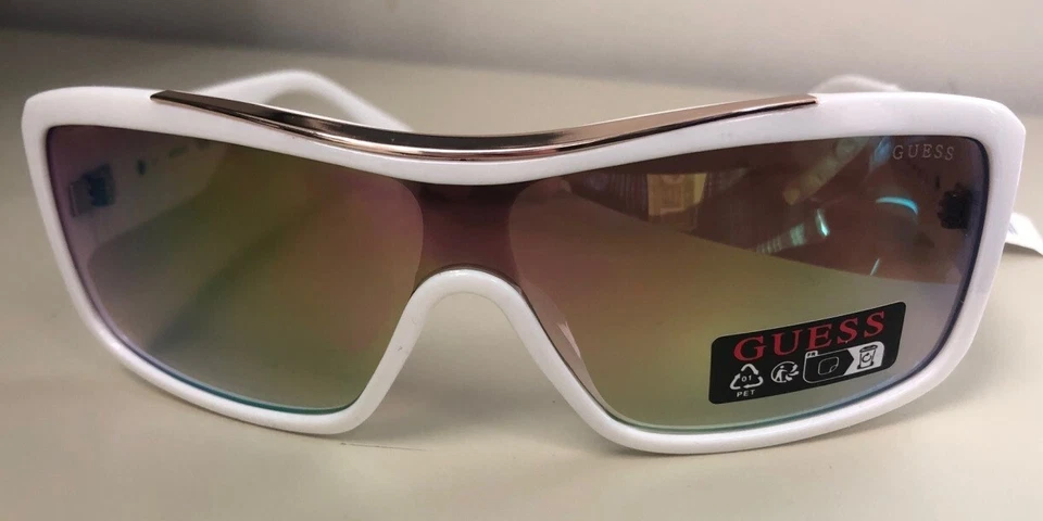 Новый женщин GUESS GO00035 21U солнцезащитные очки белый/многоцветный зеркало $75 - Изображение 3 из 4
