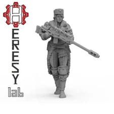 Female Sniper Victoria Vasilev HL08 28mm Imperial Guard Assassin Heresy Lab