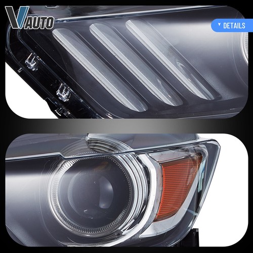 Faros delanteros LED DRL diestros+derechos para Ford Mustang 2015-2017 negro hid/xenón - Imagen 6 de 12