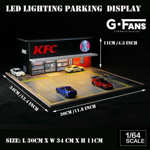 Diorama 1:64 Car Parking Lot Display Model LED Lighting Car Garage Scene Model\" - Picture 99 of 143